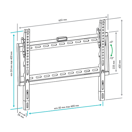 Наклонный ТВ кронштейн  VLK TRENTO-32 для LED/LCD телевизоров