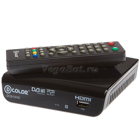 Цифровая ТВ приставка  D-color DC910HD ресивер с тюнером DVB-T2