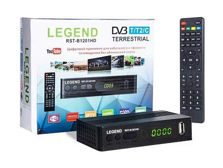 Цифровая ТВ приставка   Legend RST-B1201HD ресивер с тюнером DVB-T2/C