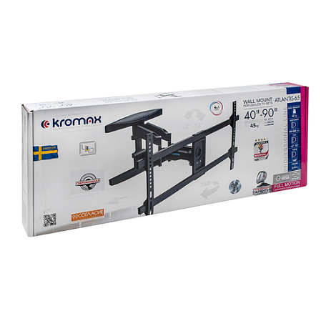 Наклонно-поворотный ТВ кронштейн  Kromax ATLANTIS-65 для LED/LCD телевизоров
