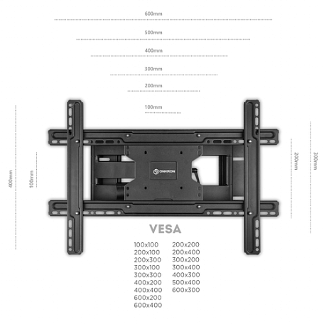 Наклонно-поворотный ТВ кронштейн  Onkron M7L для LED/LCD телевизоров