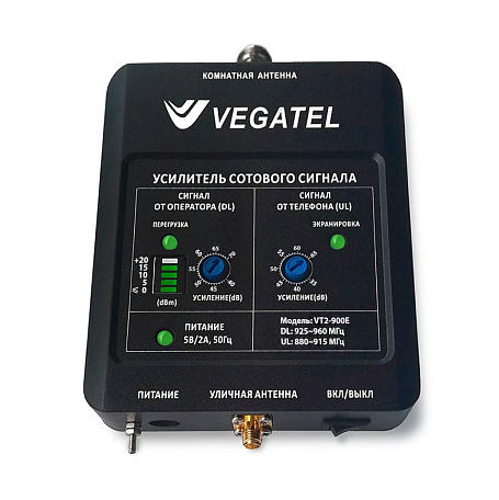 Комплект GSM усиления  Vegatel VT2-900E-kit (LED) для сигнала сотовой связи