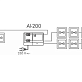 Антенный усилитель  Alcad AL-200 антенный вход / 2 выхода