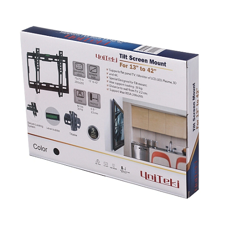 Наклонный ТВ кронштейн  Uniteki TMN1601 white для LED/LCD телевизоров