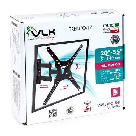 Наклонно-поворотный ТВ кронштейн  VLK TRENTO-17 для LED/LCD телевизоров