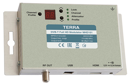 HDMI ТВ модулятор  Terra MHD101 конвертер HDMI в DVB-T