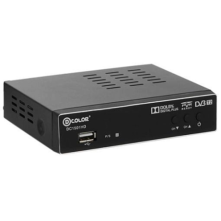 Цифровая ТВ приставка  D-color DC1501HD ресивер с тюнером DVB-T2