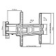 Наклонно-поворотный ТВ кронштейн  Tuarex ALTA-405 для LED/LCD телевизоров