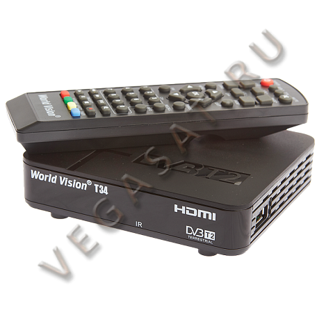 Цифровая ТВ приставка  World Vision T34 ресивер с тюнером DVB-T2