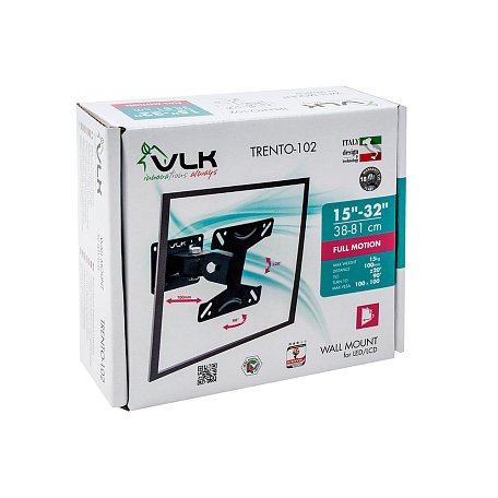 Наклонно-поворотный ТВ кронштейн  VLK TRENTO-102 для LED/LCD телевизоров
