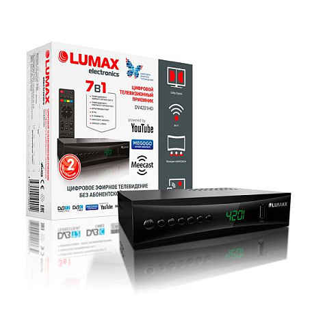 Цифровая ТВ приставка  Lumax DV4201HD ресивер с тюнером DVB-T2/C