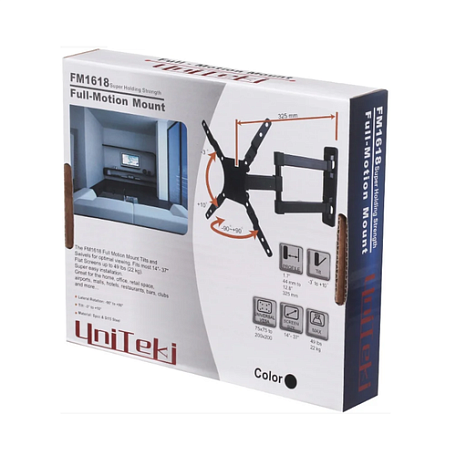 Наклонно-поворотный ТВ кронштейн  Uniteki FM1618 white для LED/LCD телевизоров
