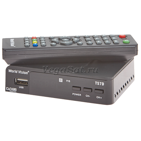 Цифровая ТВ приставка  World Vision T57D ресивер с тюнером DVB-T2
